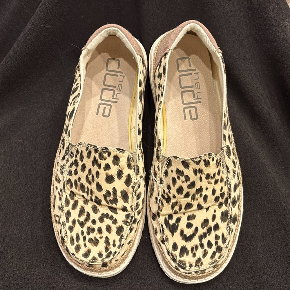 Hey Dude Brown and Black Loafers Comfortable Slip-On Flats